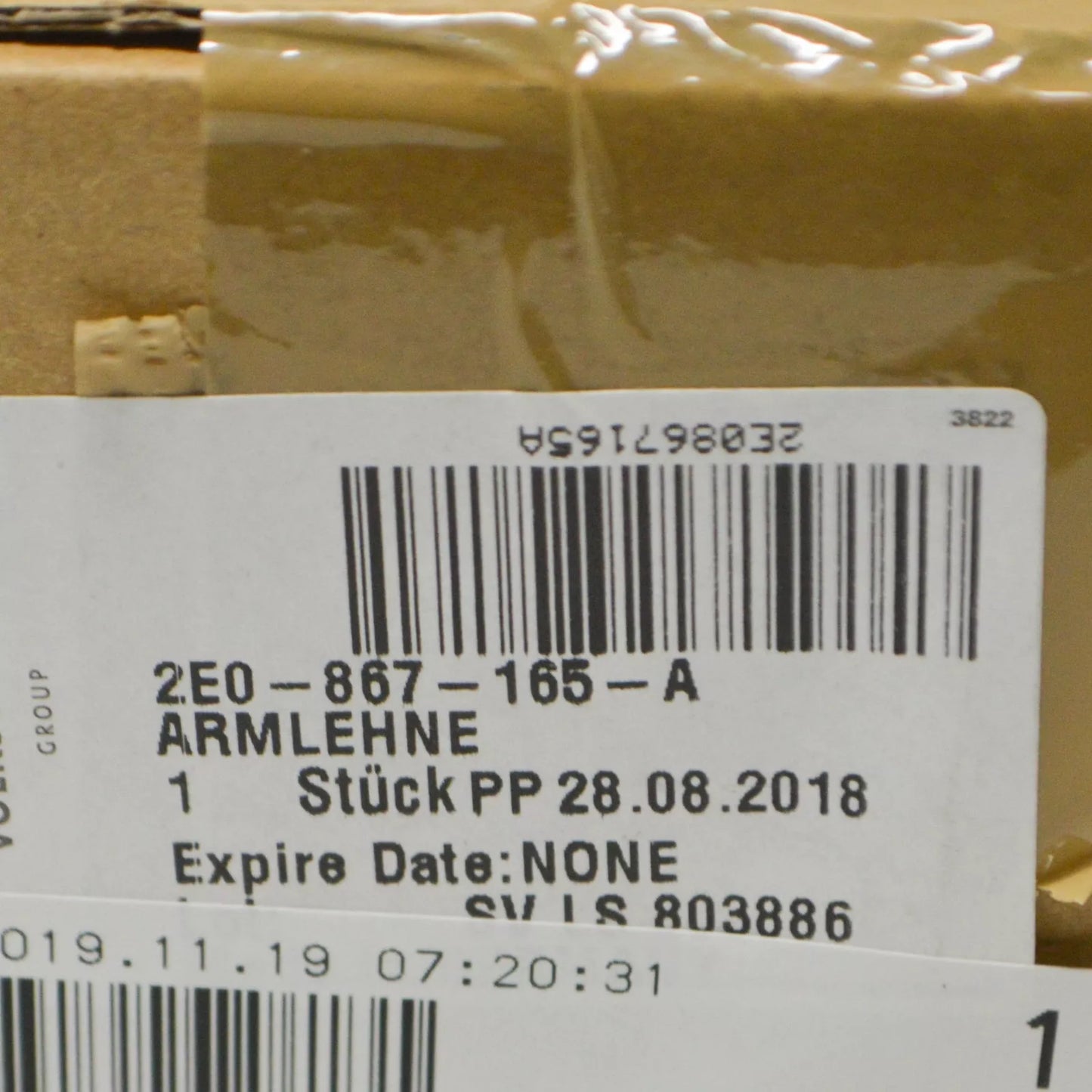 NEW VW CRAFTER 2E FRONT LEFT DOOR PANEL ARMREST 2E0867165A