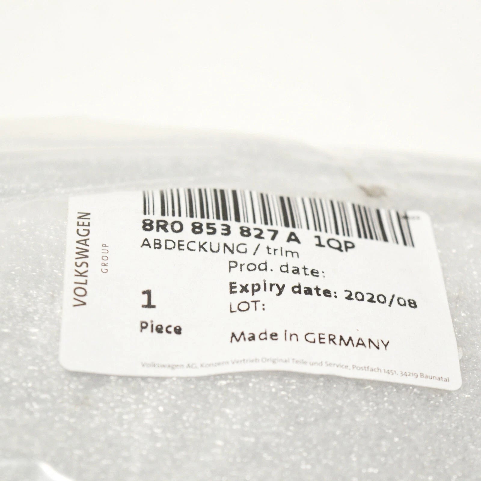 NEW AUDI Q5 8R REAR BUMPER LEFT WHEEL ARCH TRIM 8R0853827A1QP