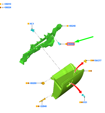 new ford transit mk4 glove box bump stop bk21-v06066-aa3ja6 1771017 original