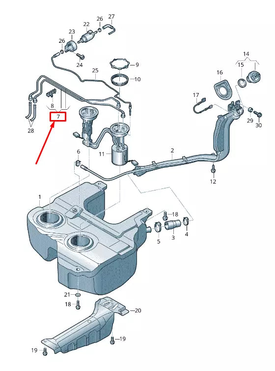 NEW VW CADDY IV SA MK6 FUEL LINE 2K5201329C