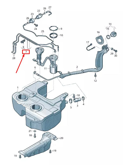 NEW VW CADDY IV SA MK6 FUEL LINE 2K5201329C