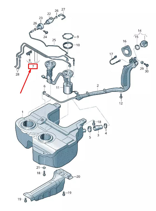 NEW VW CADDY IV SA MK6 FUEL LINE 2K5201329C