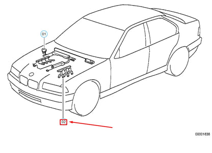 NEW BMW 3 E36 IGNITION COIL WIRING HARNESS 12511740762 1740762 ORIGINAL
