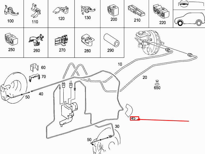 new mercedes-benz r w251 brake line sealing a2516280398 original