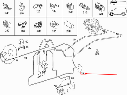 new mercedes-benz r w251 brake line sealing a2516280398 original