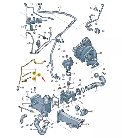NEW VW TOUAREG 7P MK2 VACUUM HOSE 7P0133773B