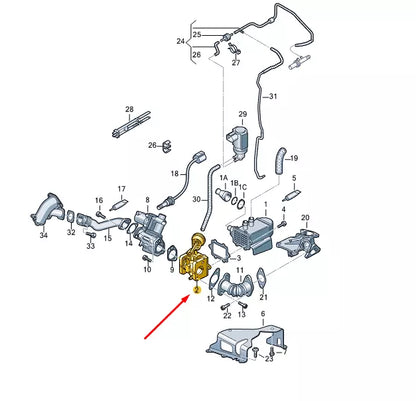 NEW VW TOUAREG 7L EGR CONTROL FLAP 059131063J ORIGINAL