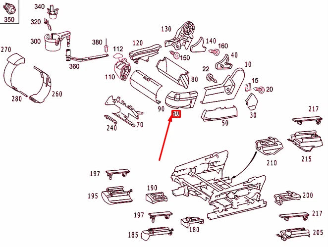 NEW MERCEDES-BENZ S W220 SEAT FRONT OUTSIDE LEFT COVER A22091813301A26