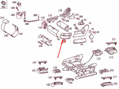 NEW MERCEDES-BENZ S W220 SEAT FRONT OUTSIDE LEFT COVER A22091813301A26