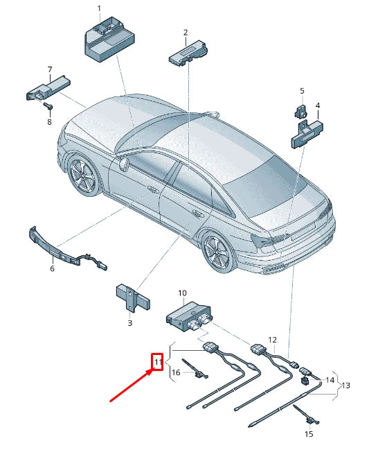 NEW AUDI A6 4A C8 TAILGATE OPENING SENSOR LINE 4K0962239