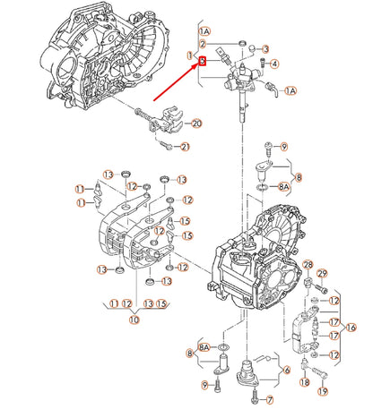 NEW AUDI A1 MK1 REVERSING LIGHT SWITCH 02K945415K ORIGINAL