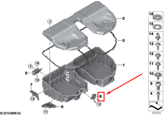 new bmw 3 g20 rear right upper retaining bracket 61258642214 8642214 original