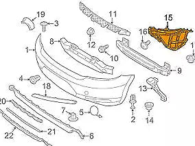 NEW VW BEETLE 5C REAR BUMPER RIGHT BRACKET GUIDE 5C5807376A ORIGINAL