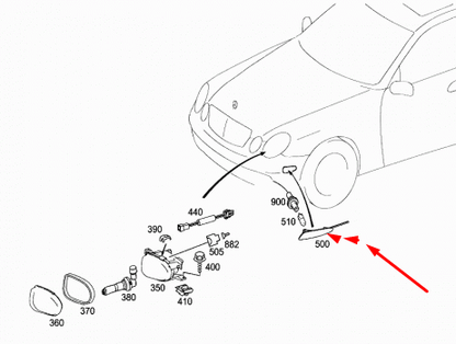 NEW MB E-CLASS W211 FRONT BUMPER RIGHT TURN SIGNAL A2118200221 ORIGINAL