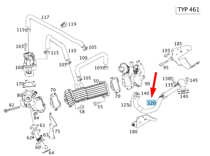 NEW MERCEDES-BENZ ML W164 EGR TUBE A6421402108 ORIGINAL