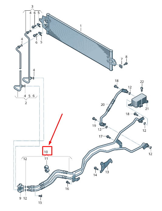 new audi q7 4l engine oil pressure line 7l8317801k original