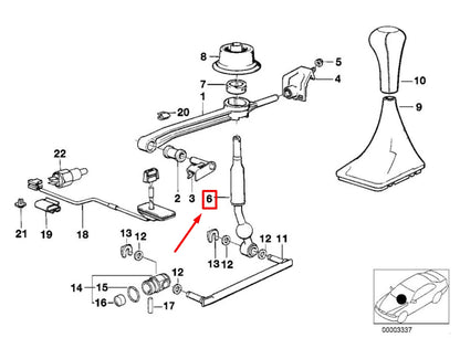 NEW BMW 5 E39 MANUAL TRANSMISSION SHIFT LEVER 25117527250 7527250 ORIGINAL