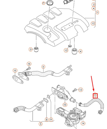 NEW AUDI A3 8P BREATHER VENT HOSE 06J103221 ORIGINAL