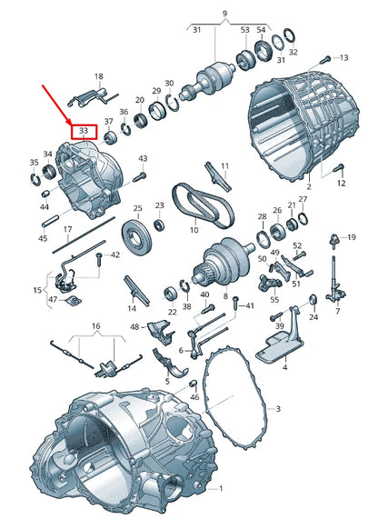 NEW AUDI A6 AVANT C7 SECONDARY SHAFT COVER BEARING PLATE 0AW301169D