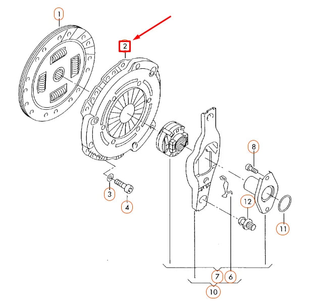 NEW AUDI A3 8P CLUTCH PRESSURE PLATE 220MM 03F141025 ORIGINAL