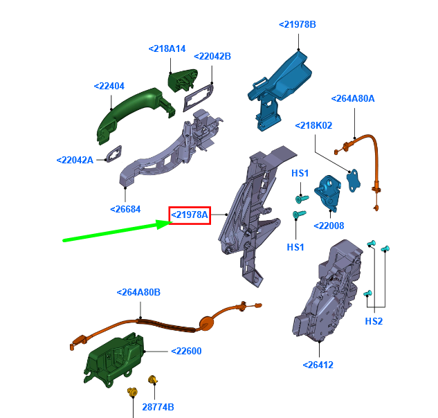 new ford kuga mk1 c394 rear right door lock support bracket 1674374 original