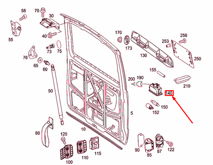 NEW MERCEDES-BENZ VITO W639 REAR LICENSE PLATE LAMP A6398200256 ORIGINAL