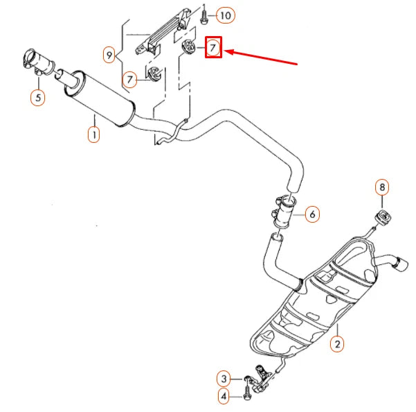 NEW AUDI A3 8P EXHAUST SYSTEM FRONT RETAINING RING 8D0253147E ORIGINAL