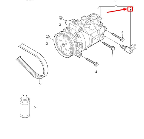 NEW VOLKSWAGEN TIGUAN 5N MK2 A/C COMPRESSOR REGULATING VALVE 5Q0816193