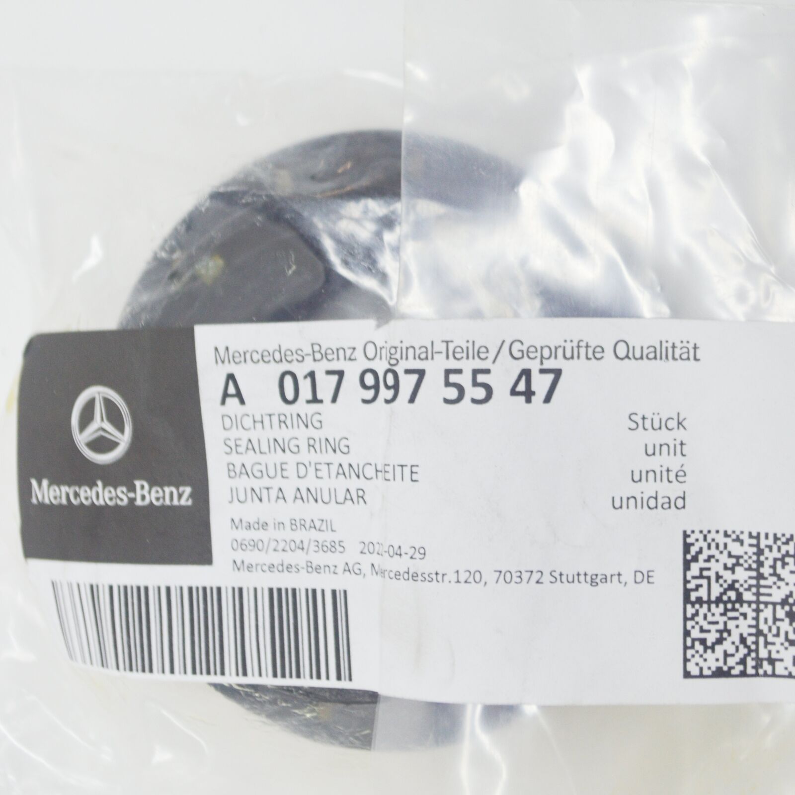 NEW MERCEDES BENZ VIANO W639 DIFFERENTIAL SHAFT SEAL RING A0179975547 ORIGINAL