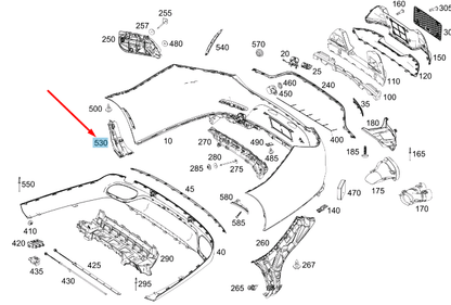 NEW MERCEDES-BENZ CLS C257 REAR LEFT BUMPER REINFORCEMENT A2578851101 ORIGINAL