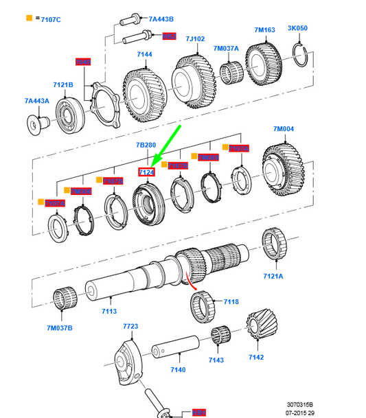 new ford ranger t6 mk1 3rd / 4th gear synchronizer assy 1822157 original