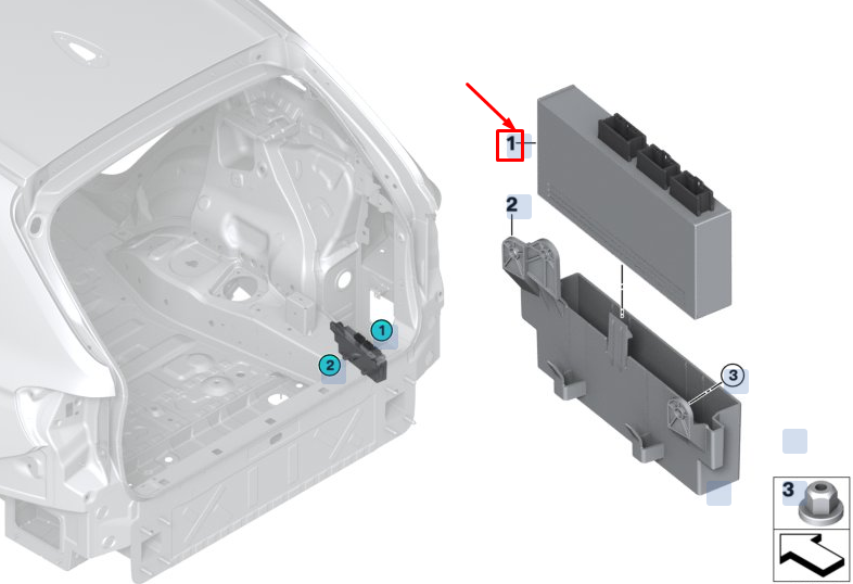 new bmw x5 f15 tailgate function control unit 61357412610 7412610 original