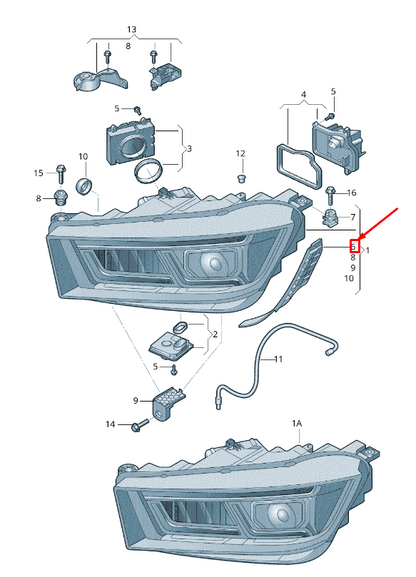 new audi q5 fy front left headlight sealing frame 80a941191 original