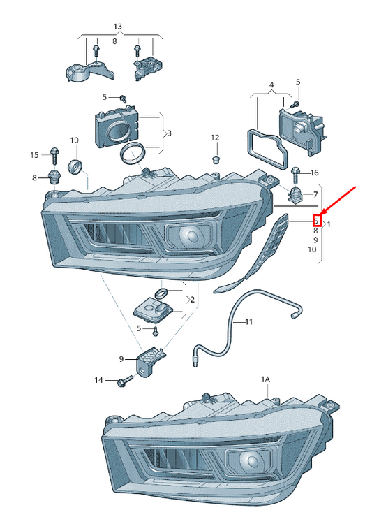 new audi q5 fy front left headlight sealing frame 80a941191 original