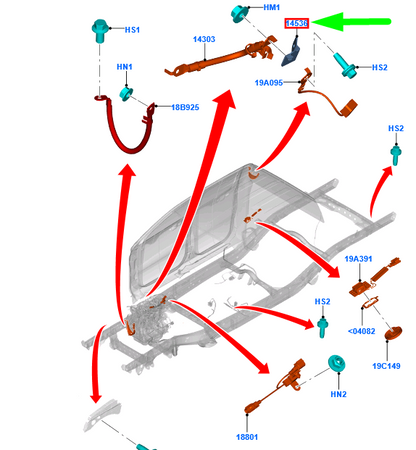new ford ranger t6 radio suppression bracket ab39-14536-fb 1761490 original