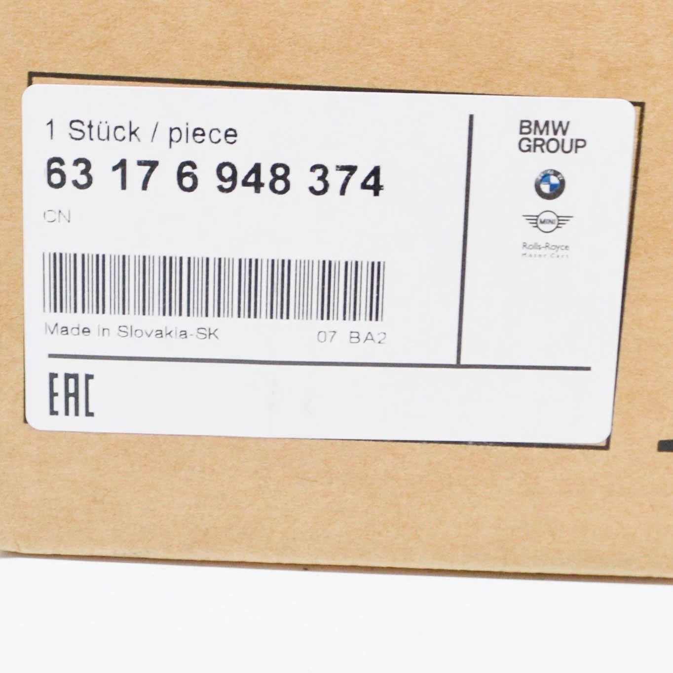 NEW BMW 3 E90 FRONT RIGHT FOG LIGHT 63176948374 6948374 ORIGINAL