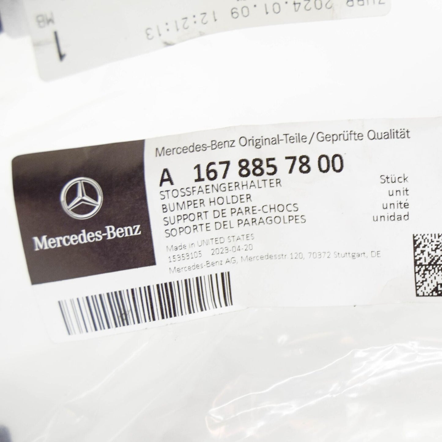 NEW MB GLE W167 REAR RIGHT EXHAUST TAIL PIPE TIP BRACKET A1678857800 ORIGINAL