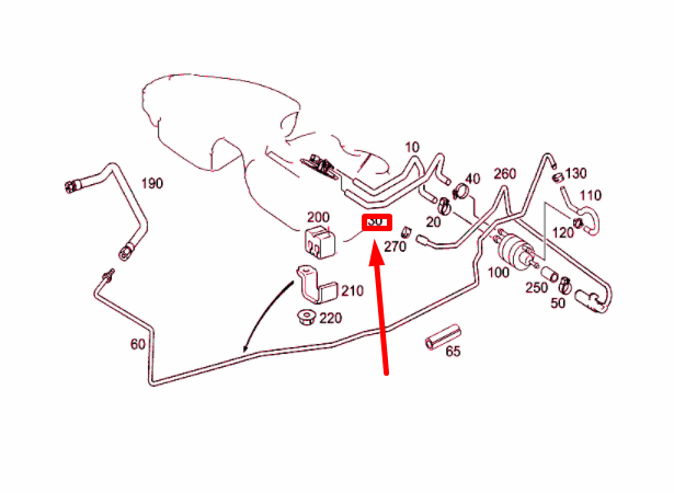 NEW MERCEDES-BENZ C W203 FUEL RETURN LINE A2034702064 ORIGINAL