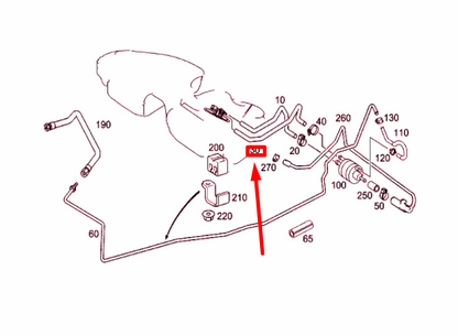 NEW MERCEDES-BENZ C W203 FUEL RETURN LINE A2034702064 ORIGINAL
