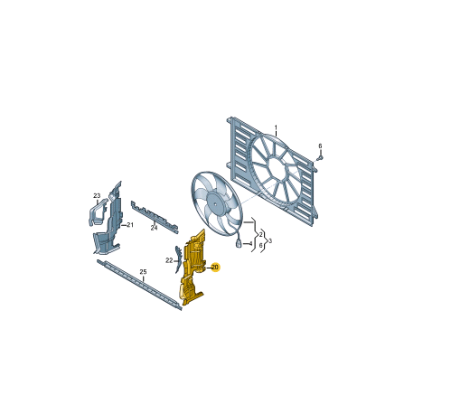 NEW AUDI A5 CABRIO 8W6 LEFT RADIATOR AIR GUIDE 8W6121283AG ORIGINAL