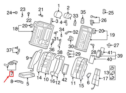 NEW AUDI A6 AVANT C6 REAR SEAT ARMREST CUP HOLDER 8E0885995C4PK ORIGINAL