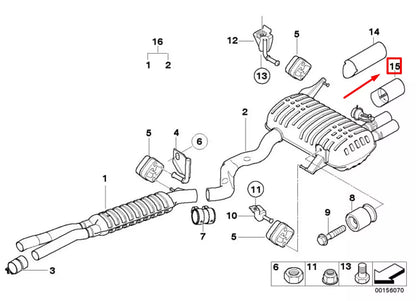NEW BMW 3 CABRIO E93 EXHAUST PIPE TIP 18307553642 7553642 ORIGINAL