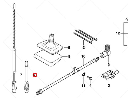 NEW BMW 3 E36 ANTENNA 80MM 84508369459 8369459 ORIGINAL