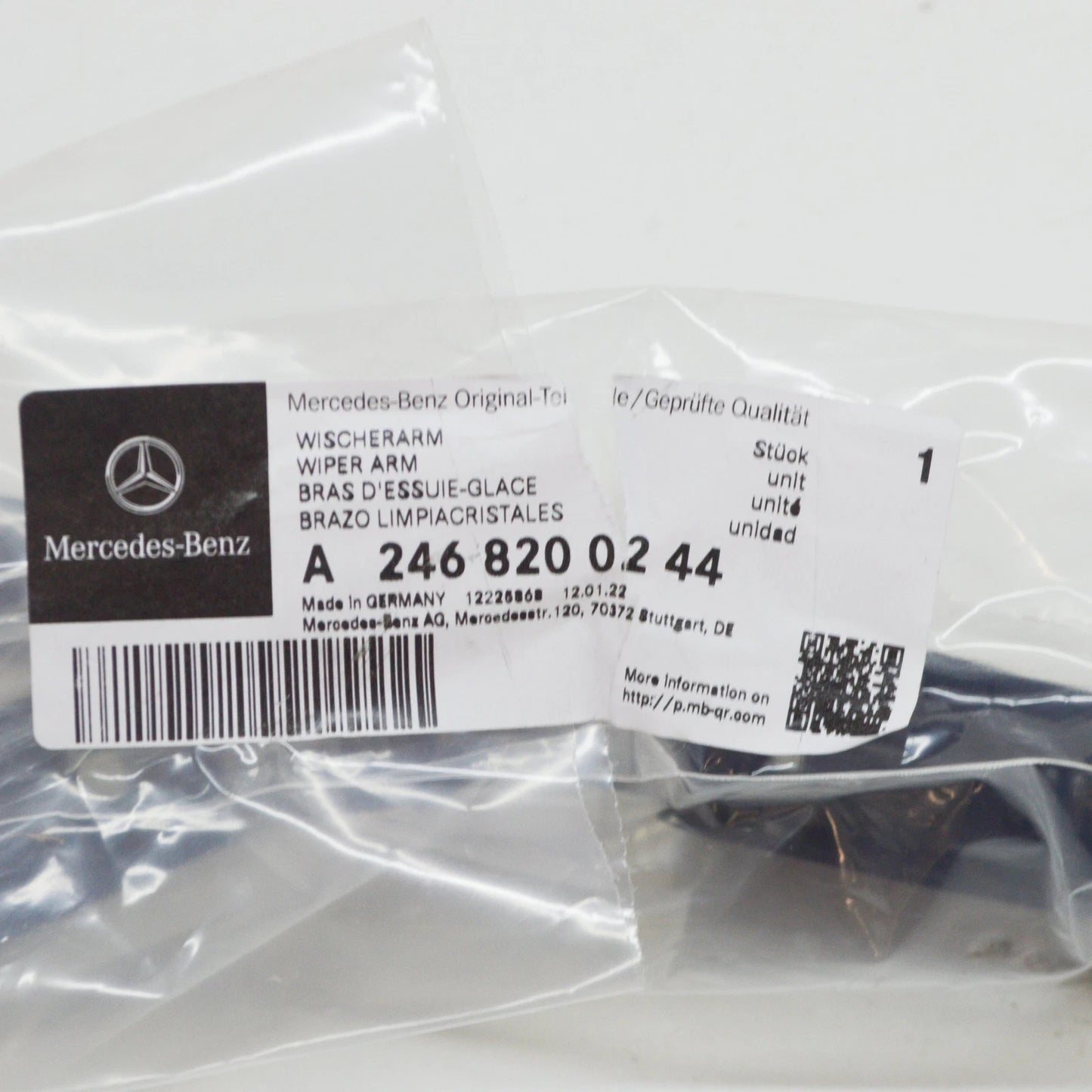 NEW MERCEDES-BENZ B W246 FRONT RIGHT WIPER ARM LHD A2468200244 ORIGINAL