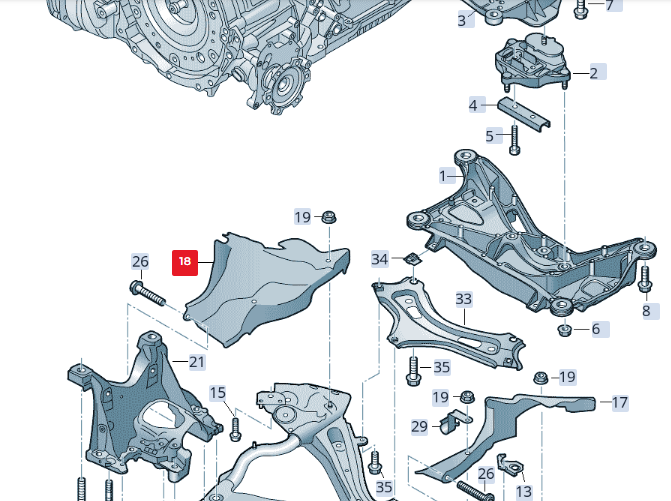 NEW AUDI Q5 80A RIGHT GUARD PLATE SHIELD 80A399300E ORIGINAL