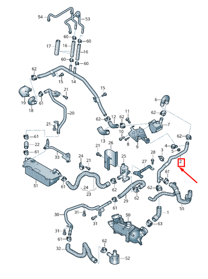 new audi a6 avant c7 right engine coolant pipe 079121065cr original