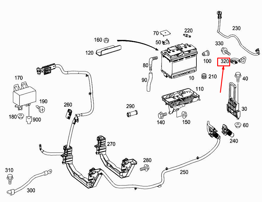 new mercedes-benz sprinter 906 battery grounding strap a9065400241 original