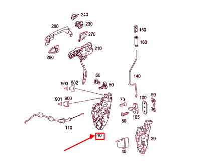 NEW MERCEDES-BENZ S W221 FRONT LEFT DOOR LOCK LHD A2217207135 ORIGINAL