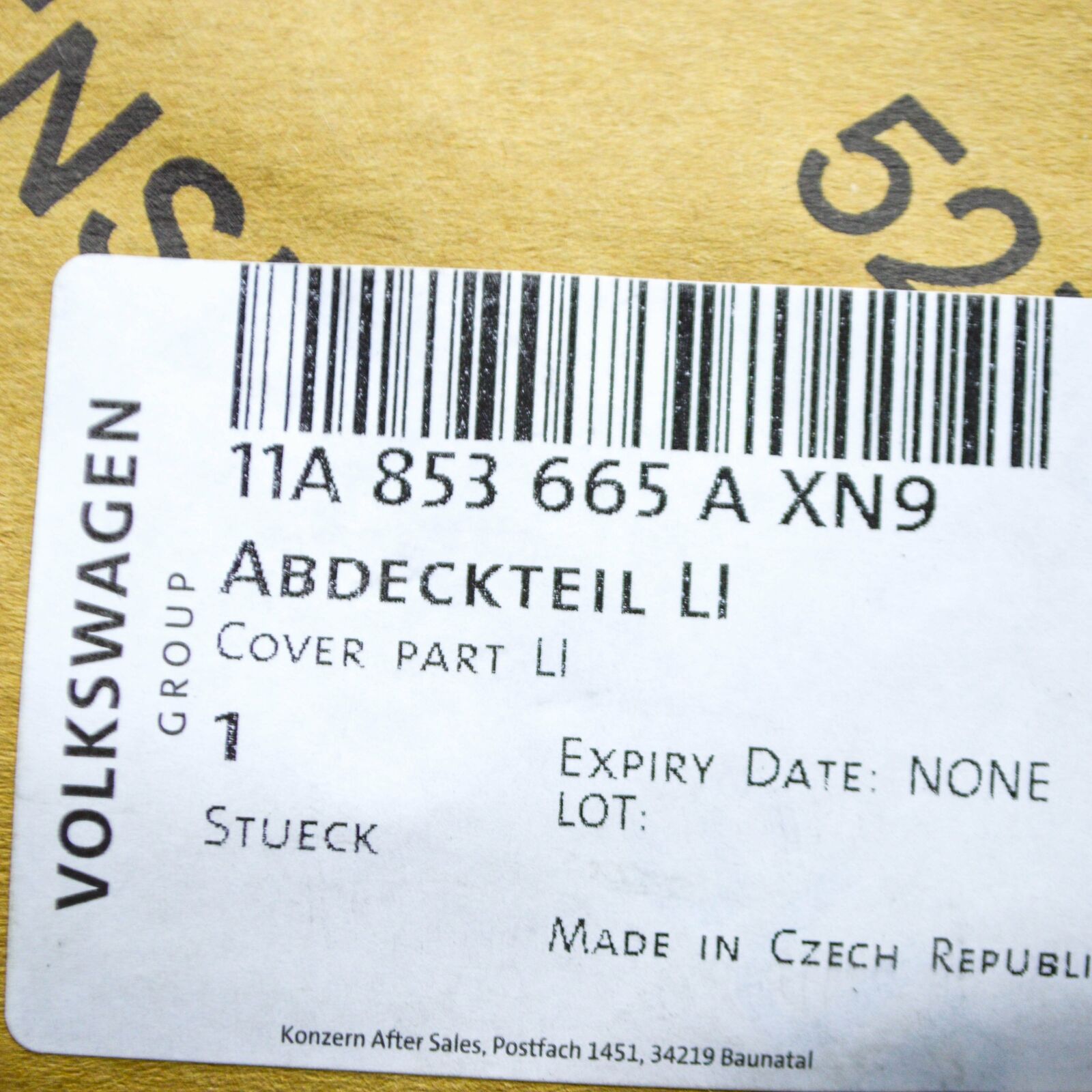 NEW VOLKSWAGEN ID.4 E21 FRONT BUMPER LEFT COVER PART TRIM 11A853665AXN9 ORIGINAL