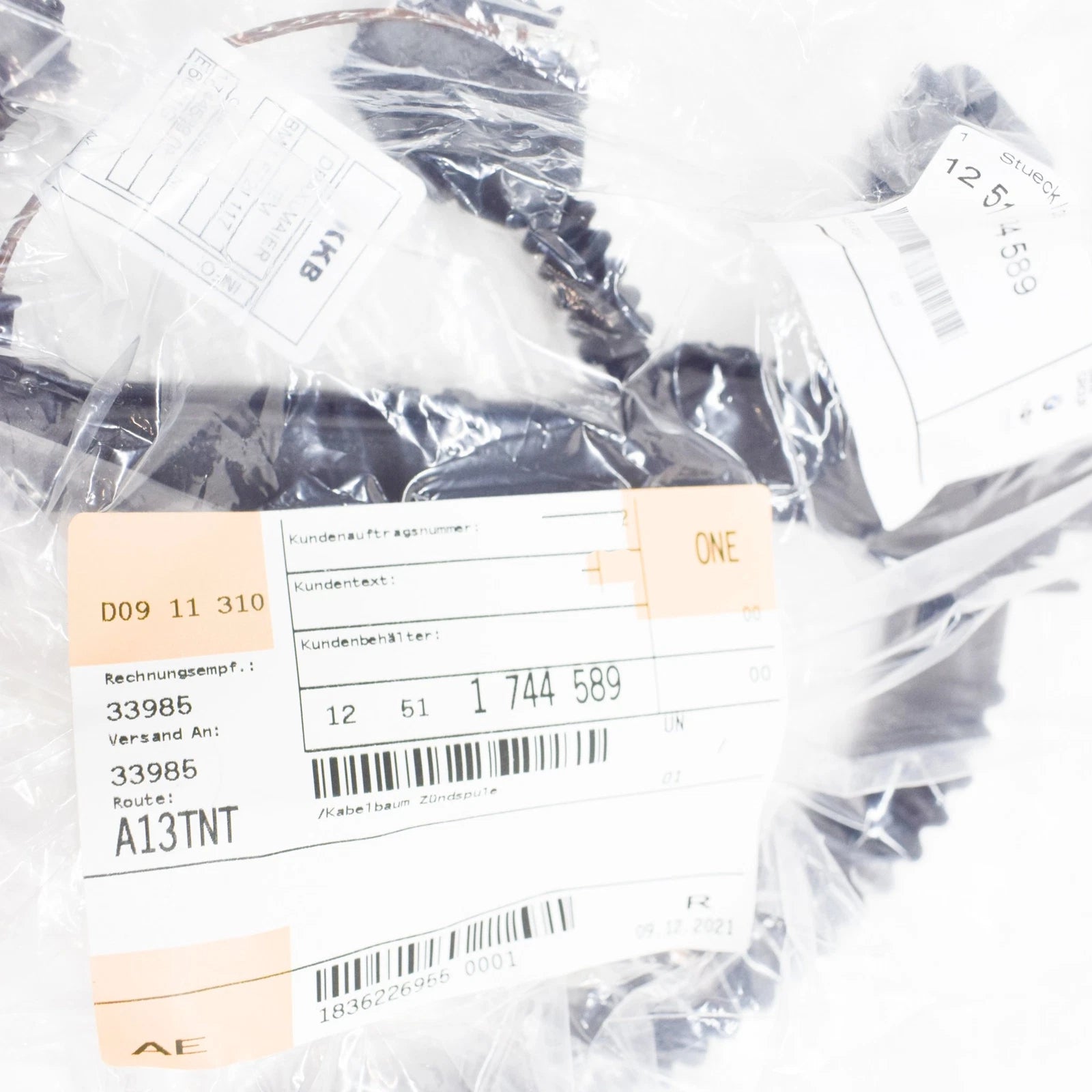 NEW BMW 3 E36 2.5I CABLE HARNESS IGNITION COIL 12511744589 ORIGINAL